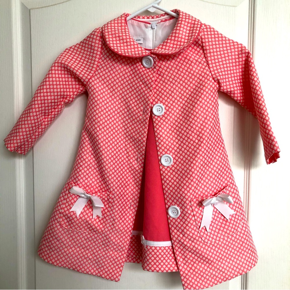 Girl’s 4T coral sleeveless dress w/ matching coat